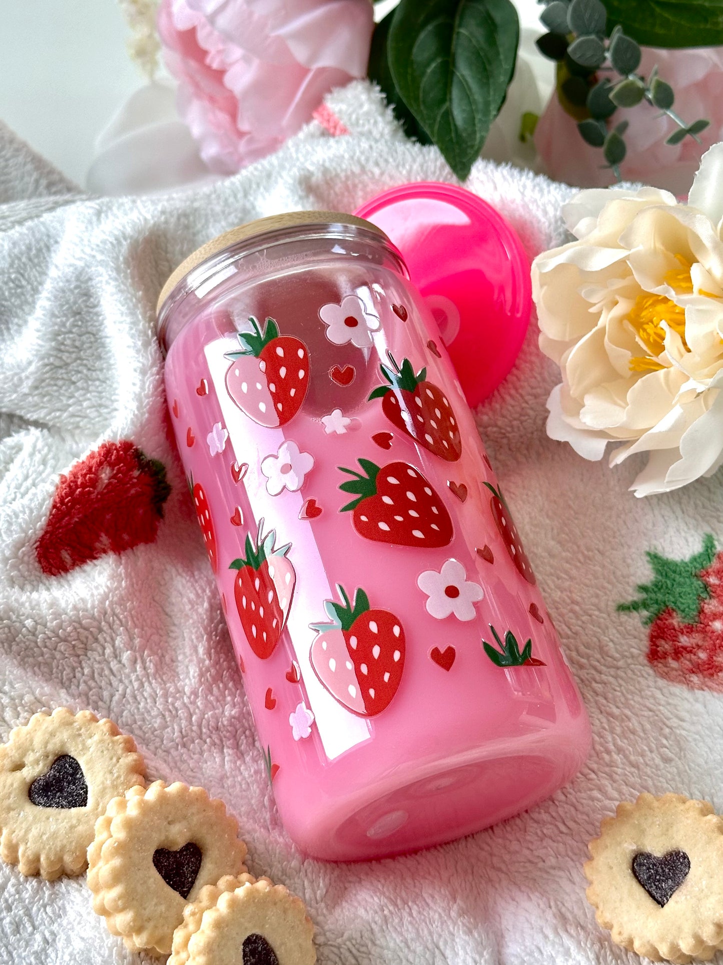 Strawberry milk tumbler